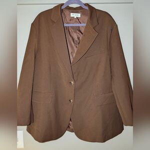 Re Ona Joey Chocolate Brown Oversized Blazer Size Small.